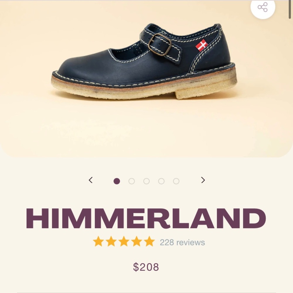 EUC Swedish brand "Himmerland" Mary Jane, size US 6, navy blue